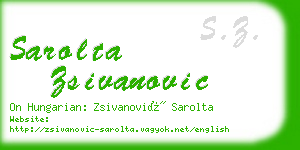 sarolta zsivanovic business card